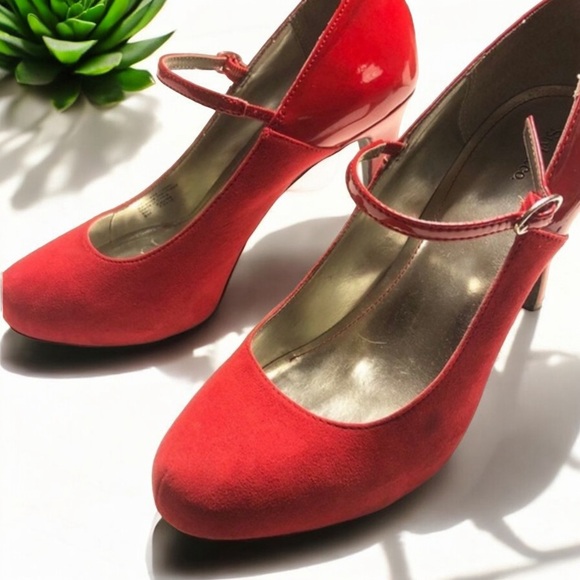 Style & Co Red Kaylee Womens Mary Janes Pumps - Picture 4 of 16